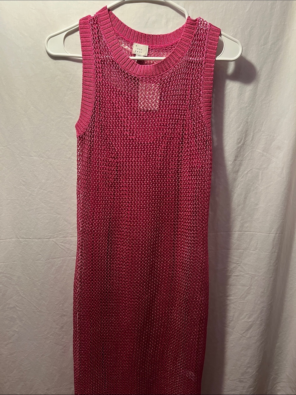 a new day Hot Pink Sleeveless Knit Maxi Dress